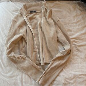 Brandy Melville Beige Zip-Up